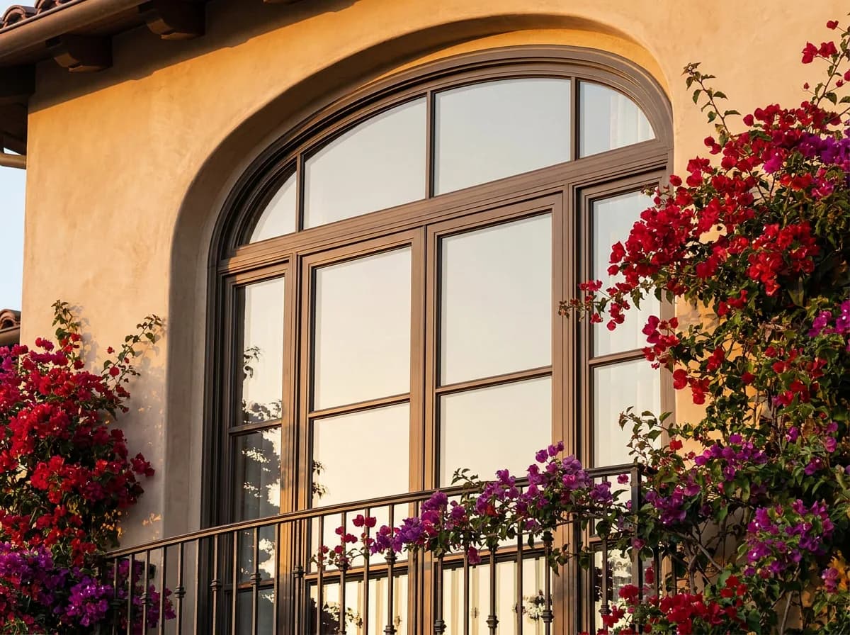 Arched radius-top window for statement architecture