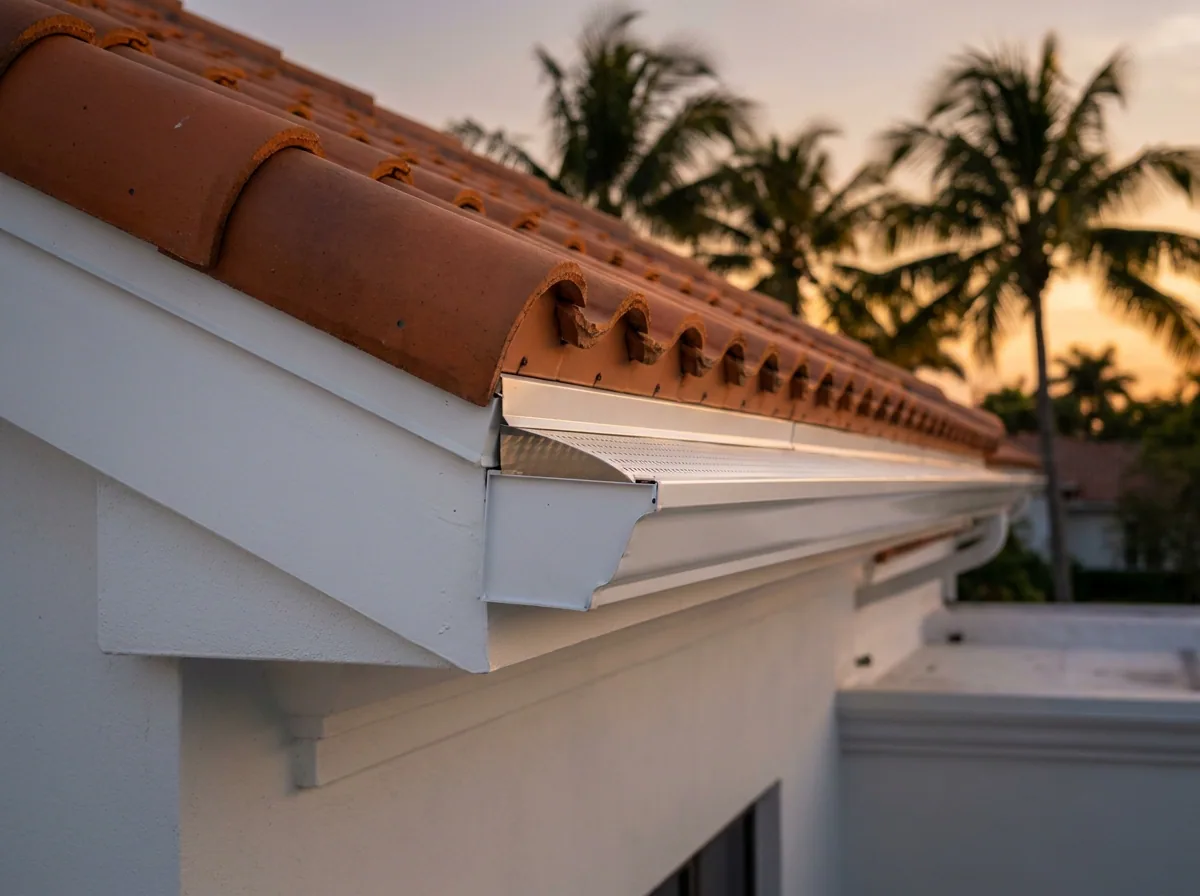 Seamless aluminum gutters installed by Titan Builders